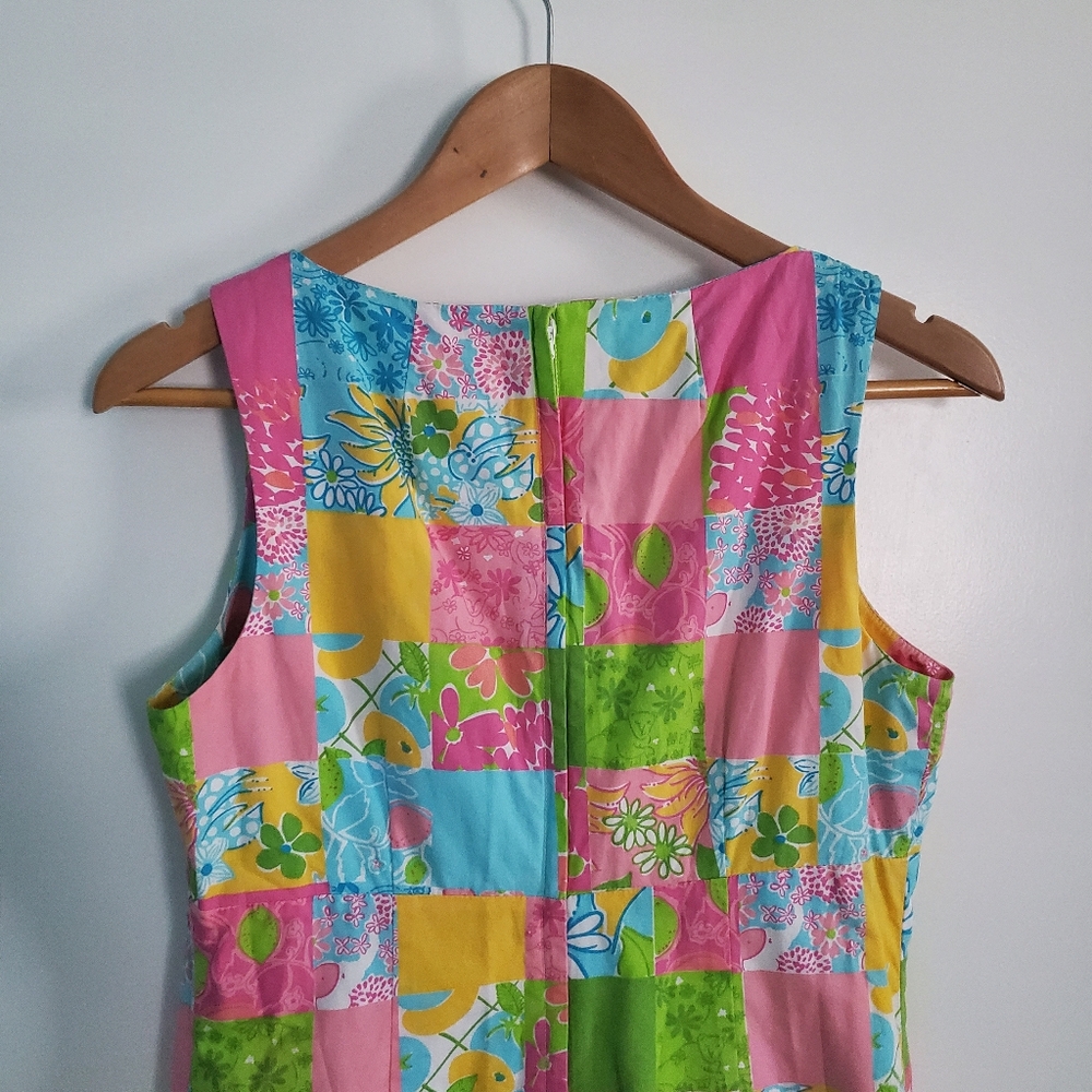 Lilly Pulitzer Patchwork Patterned Cotton Shift D… - image 7